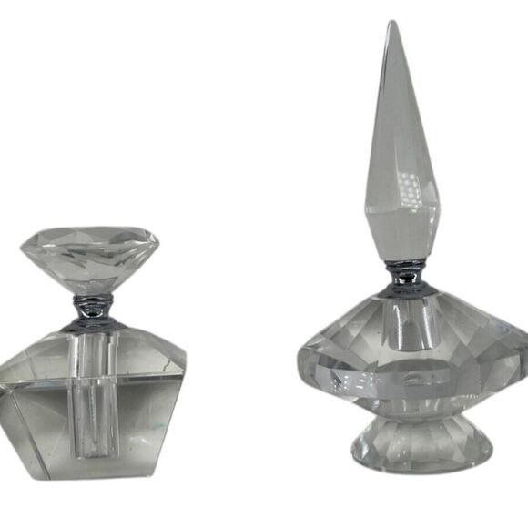 Handbags - Lot of 2 Glass Crystal Perfume Bottle